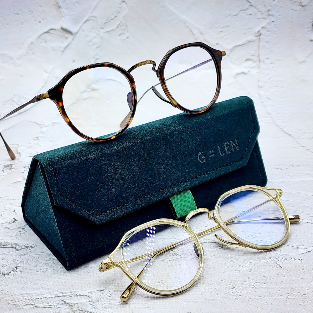가벼운 동그란 코받침없는 티타늄안경테 명품 남자 여자 투명 패션 블루라이트안경 TGL33 제품 이미지
