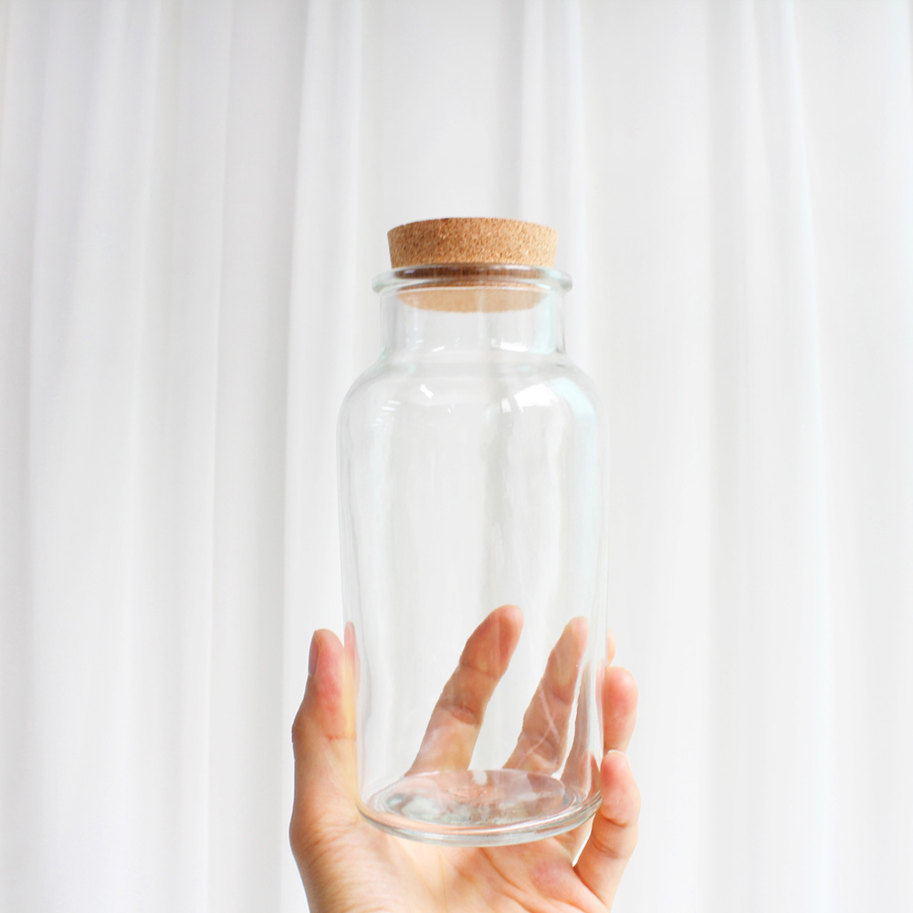 대형 코르크 마개 유리병 원형 500ml 보관용기 공병 이미지 7