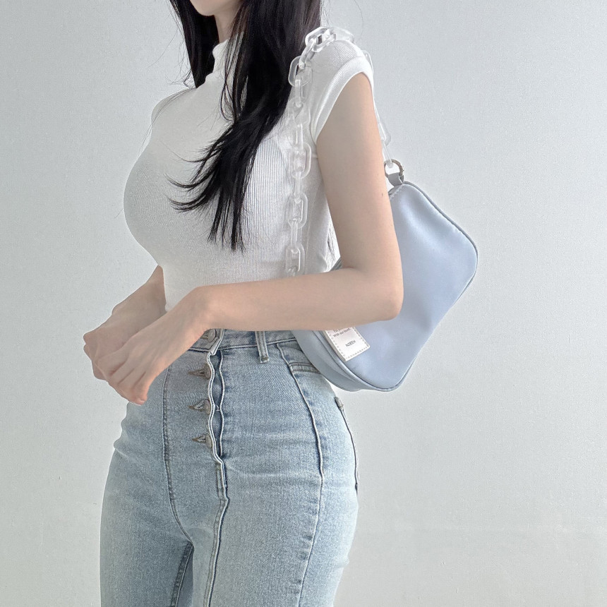 [1만장판매💘]당일발송🚀 보들쫀쫀 반목나시 티셔츠 폴라티 골지 반폴라 반목티 상세 이미지 14