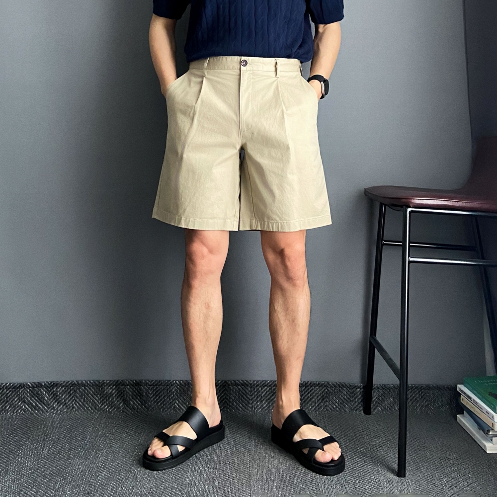 치노반바지 남자흰반바지 면반바지 - 상세 이미지 3