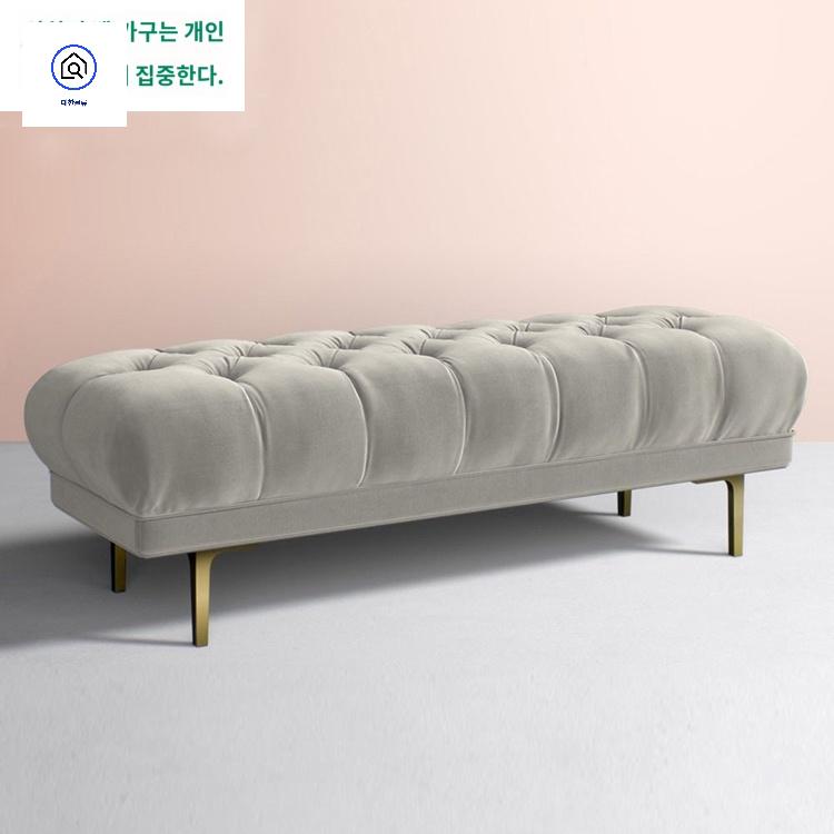 의자 벤치 거실 벨벳 소파 복도 등받이없는쇼파 - 상품 이미지
