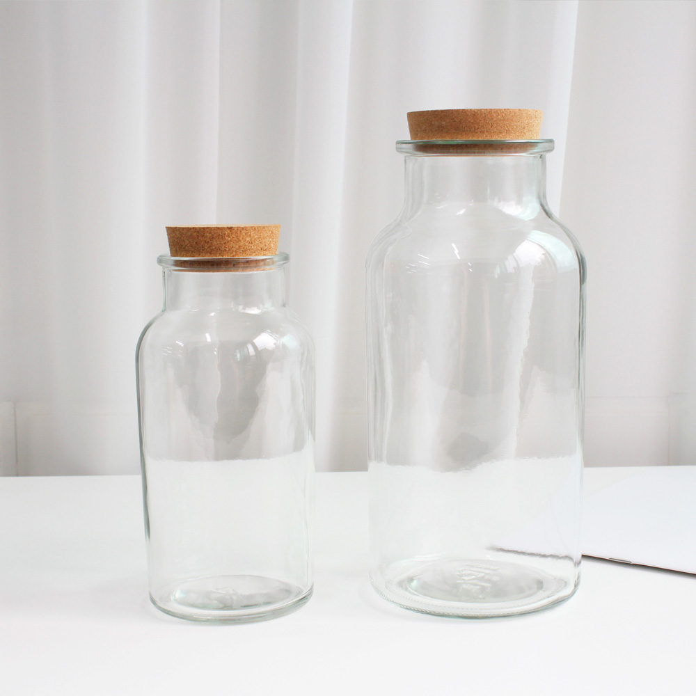 대형 코르크 마개 유리병 원형 500ml 보관용기 공병 - 상세 이미지 5