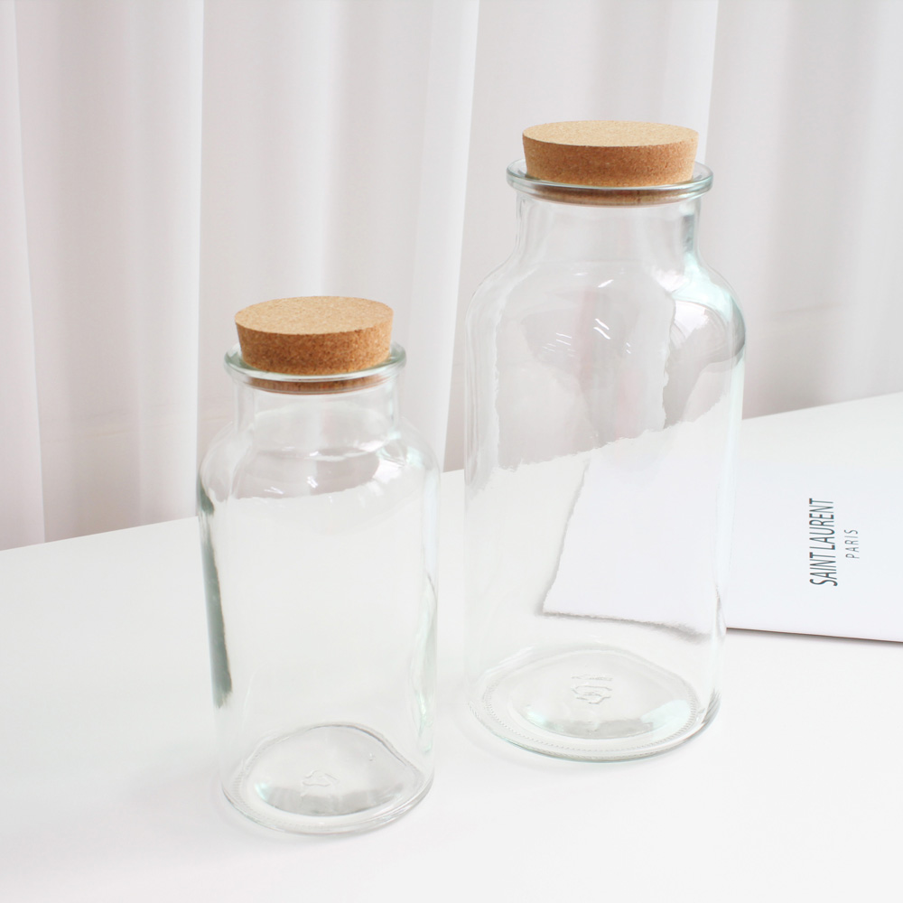 대형 코르크 마개 유리병 원형 500ml 보관용기 공병 이미지 6