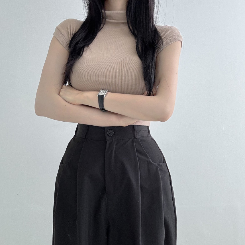 [1만장판매💘]당일발송🚀 보들쫀쫀 반목나시 티셔츠 폴라티 골지 반폴라 반목티 상세 이미지 22