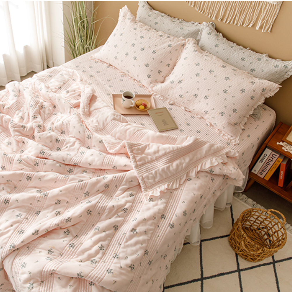 송화침장 룰루 부드러운 리오셀 여름이불 및 스프레드 5가지 색상