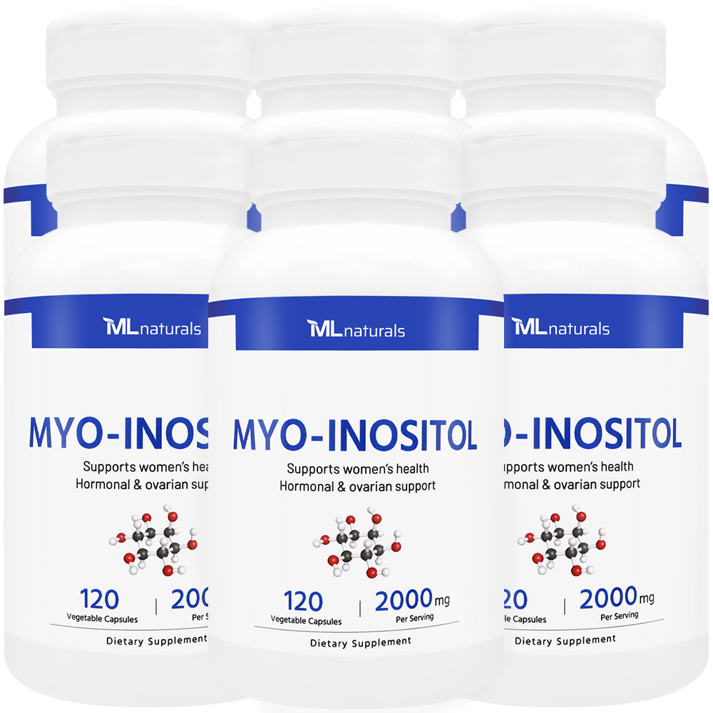 신제품! 6병 마이라이프 내추럴스 미오-이노시톨 2000mg 120야채캡슐 - 메인 이미지