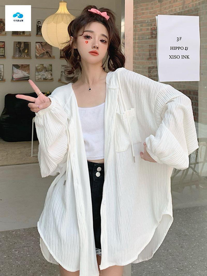 자외선차단 패션 여성 여름 얇은 루즈 겉옷 가디건 - 상품 이미지