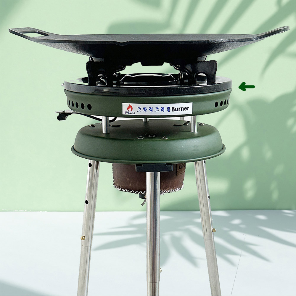 국산 피엔코 고화력 액출겸용 그리들버너 세트 해바라기버너 높낮이 조절
