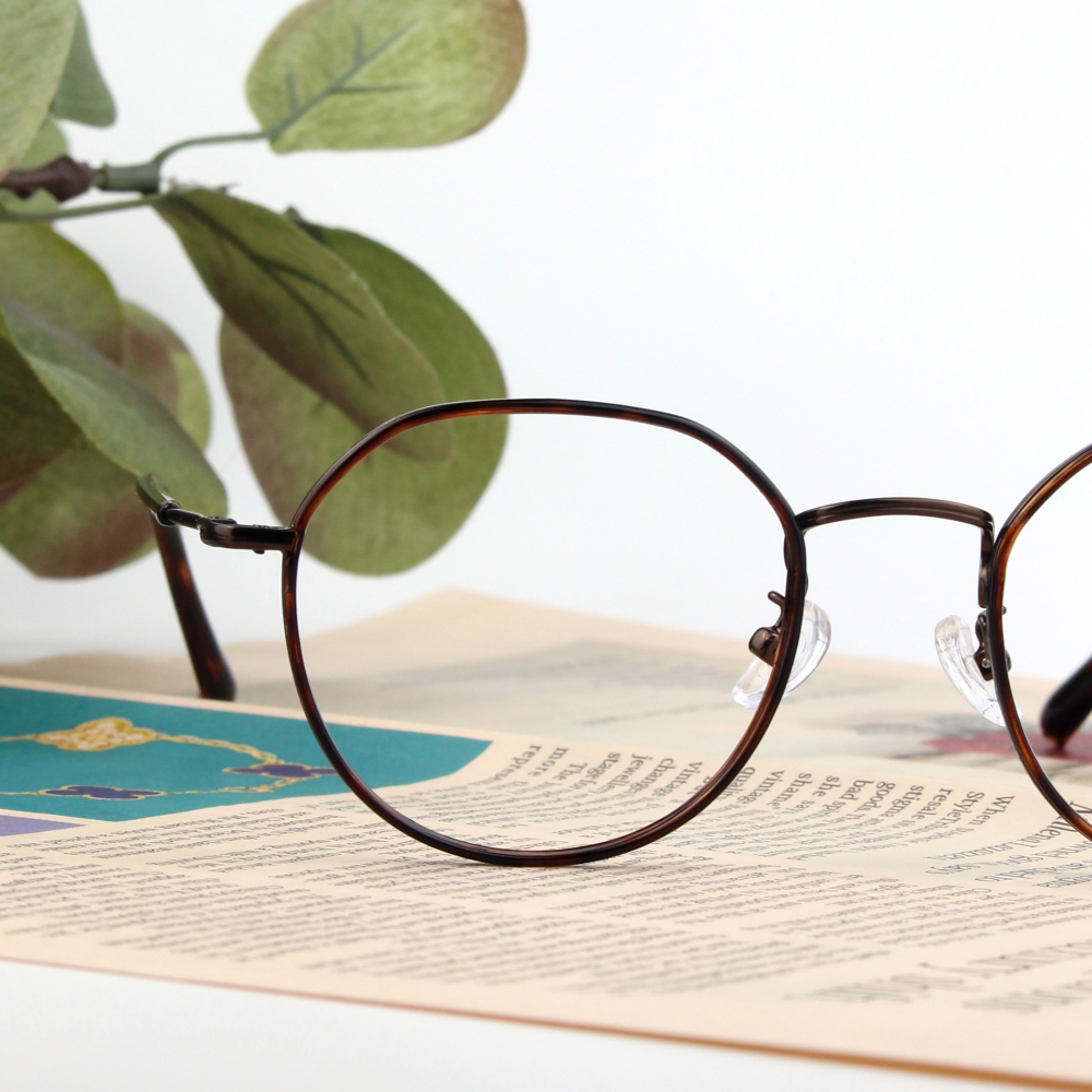 솔텍스 얇은뿔테안경 투명테 크라운판토 블루라이트차단안경 가벼운안경테 변색렌즈