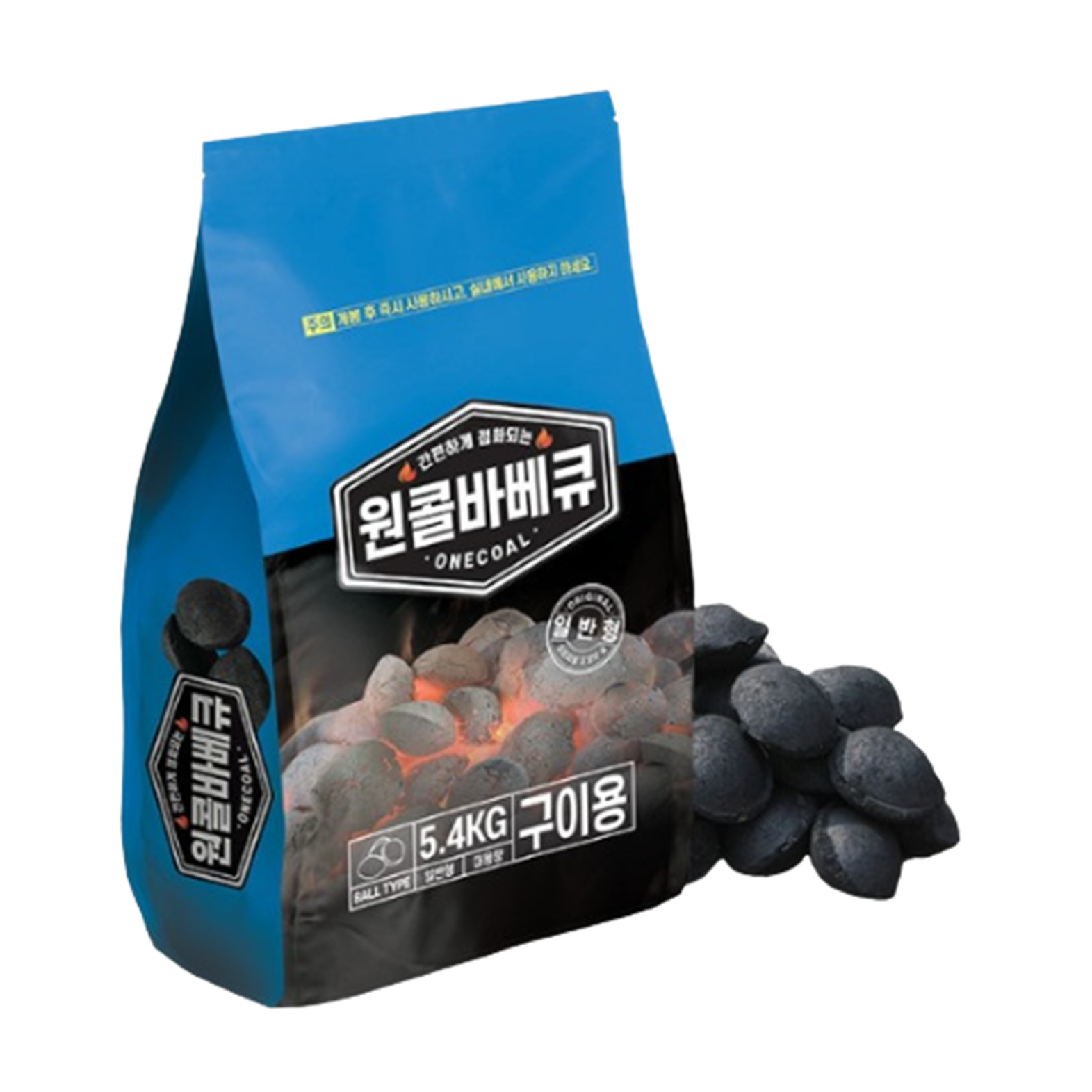 원콜 오리지널 꾸버스 조개탄 야자탄 번개탄 압축장작 야자 껍질 숯 5.4