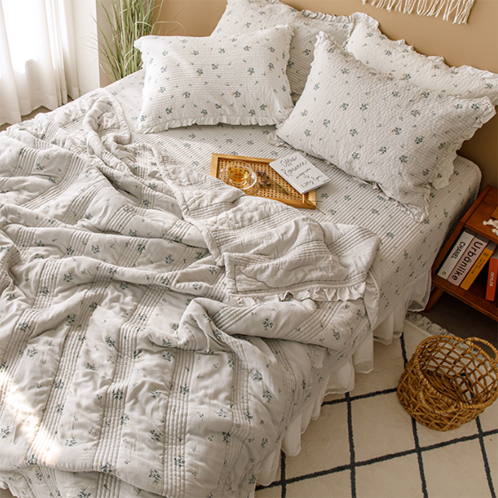 송화침장 룰루 부드러운 리오셀 여름이불 및 스프레드 5가지 색상