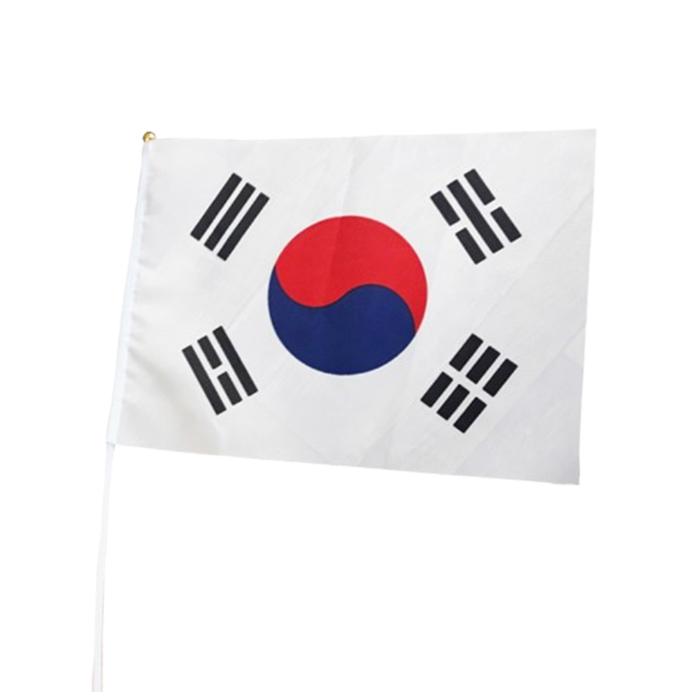 차량용 태극기 미니 소형 응원 차량 자동차 깃발 꽂이 본네트 본네트용 작은 응원용 수기용 - 상품 이미지