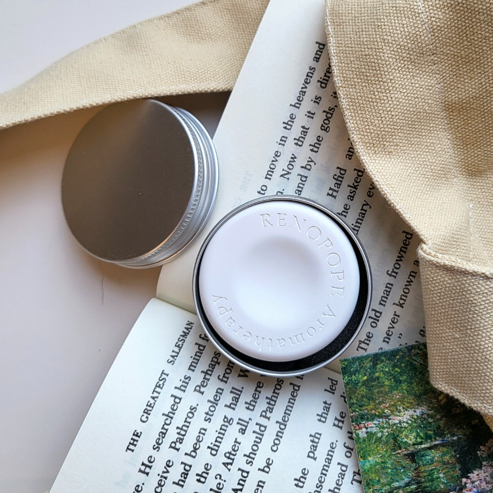 레노포프 틴케이스 아로마 오일 스톤 디퓨저 방향제 차량 실내 천연 규조토 발향기