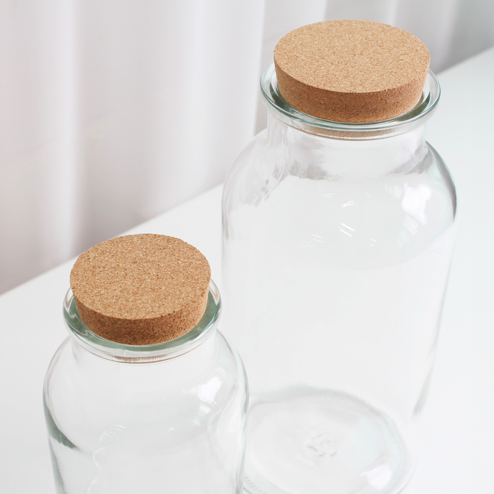 대형 코르크 마개 유리병 원형 500ml 보관용기 공병 이미지 8