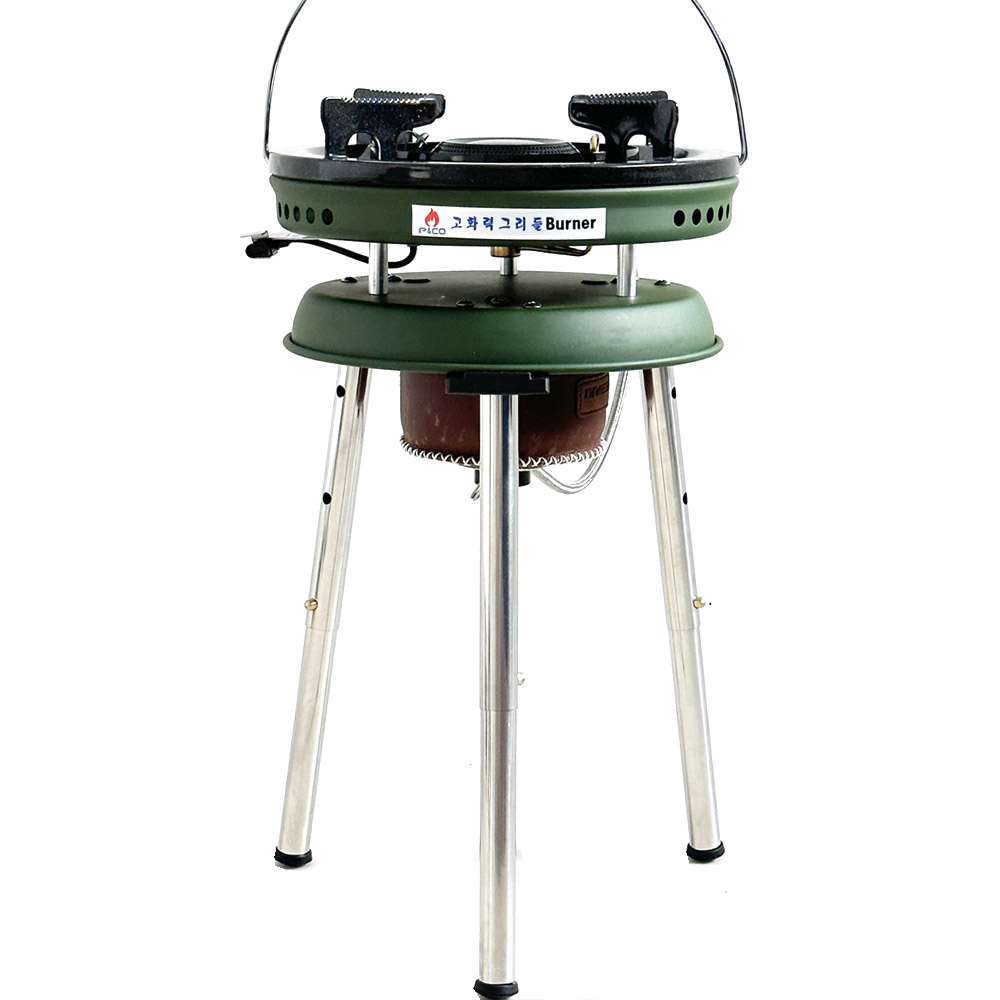 국산 피엔코 고화력 액출겸용 그리들버너 세트 해바라기버너 높낮이 조절