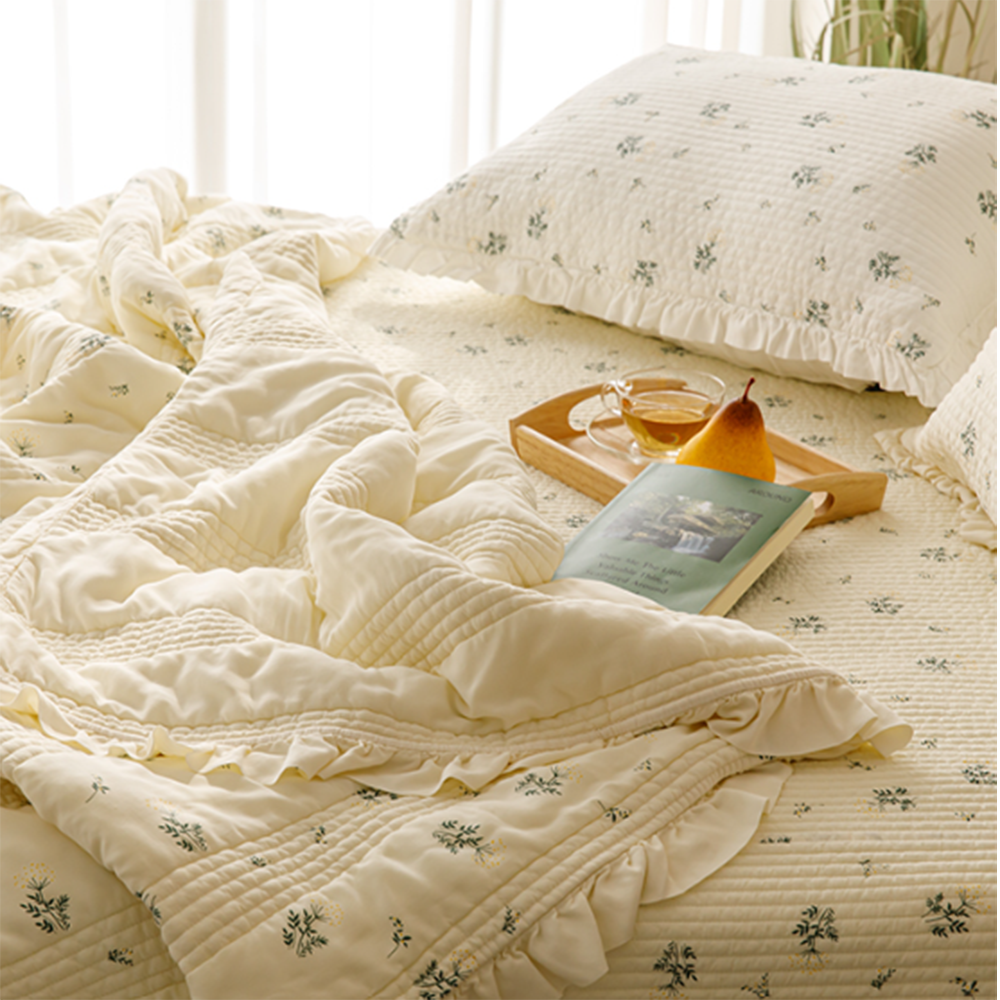 송화침장 룰루 부드러운 리오셀 여름이불 및 스프레드 5가지 색상