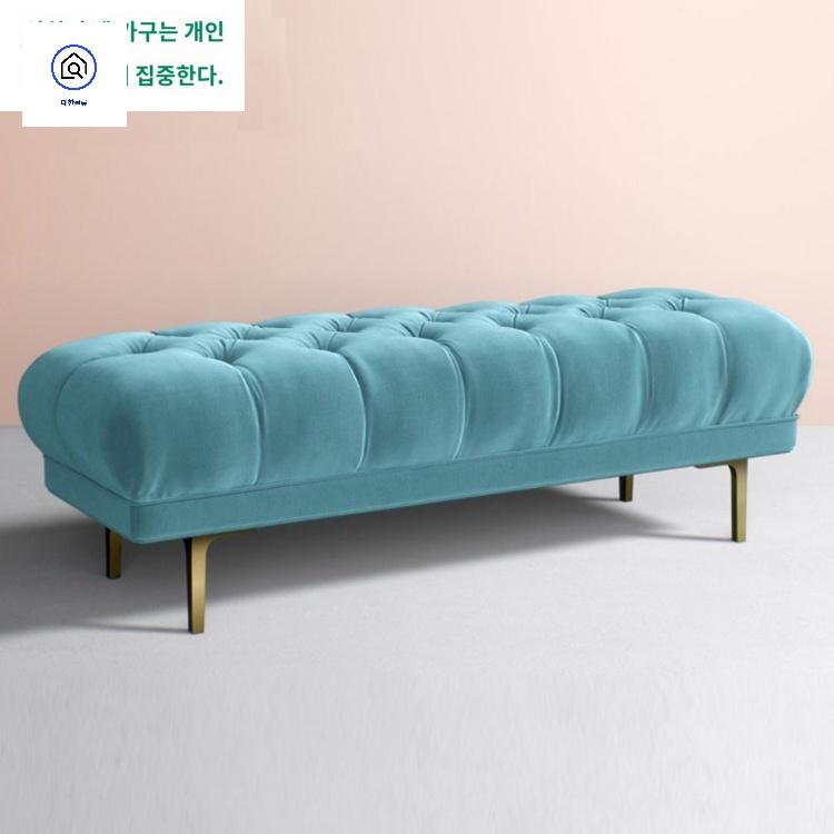 의자 벤치 거실 벨벳 소파 복도 등받이없는쇼파 - 상세 이미지 3