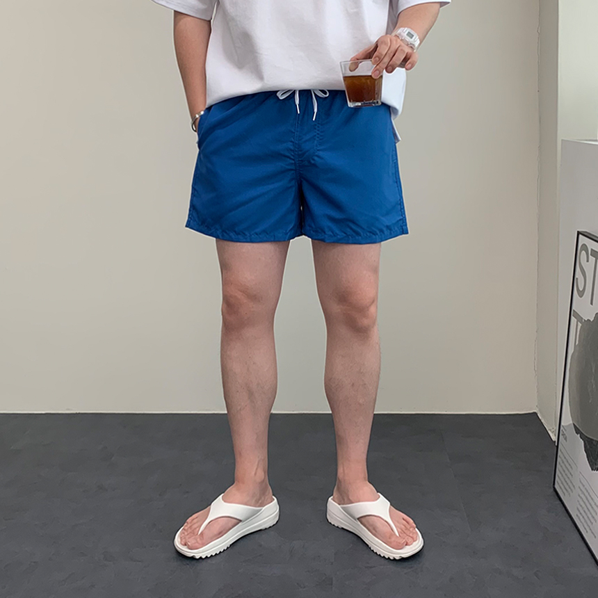 남자 비치 반바지 3부 4부 밴딩 수영복 비치웨어 래쉬가드바지 커플 스윔팬츠 이미지 8