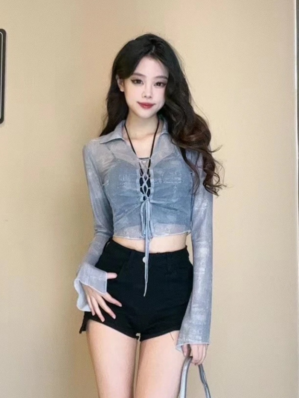 나혼자산다 552회 박나래 긴팔 티셔츠 휴양지 바캉스 의상 옷 패션 - 상세 이미지 4