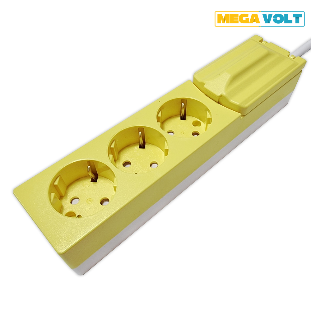 국산 고용량 멀티탭 3구 누전차단 스위치 4000W 메가볼트 전기 콘센트 1.5M