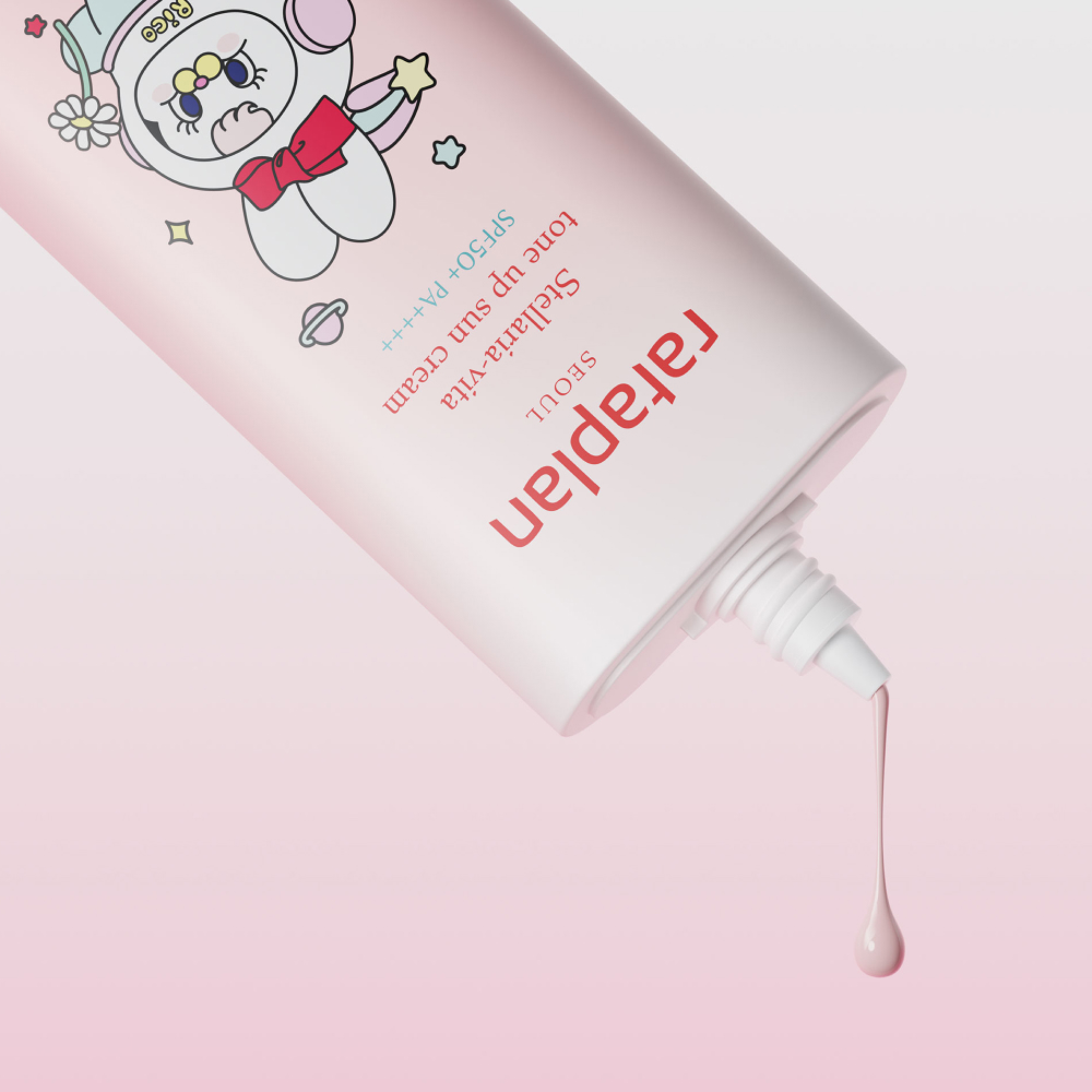 라타플랑X모모레이 별꽃비타 톤업 선크림 50ml, 1개 / 파데프리 무기자차 썬크림 이미지 4