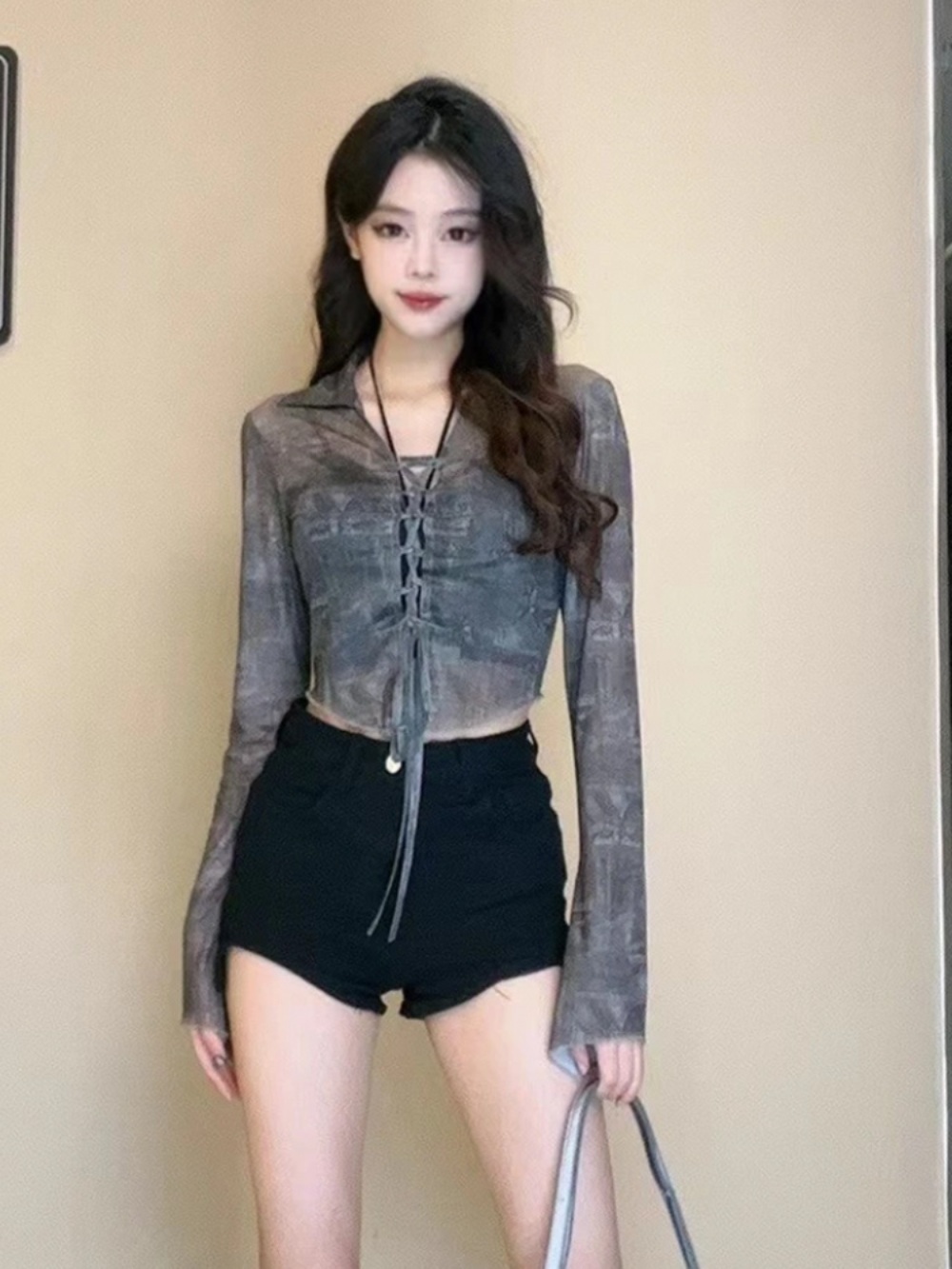 나혼자산다 552회 박나래 긴팔 티셔츠 휴양지 바캉스 의상 옷 패션 - 상세 이미지 2