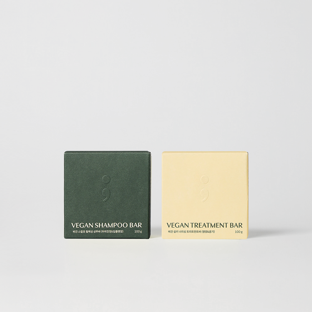 에코앤드 비건 천연비누 헤어케어 세트 2종 고체샴푸바+트리트먼트바