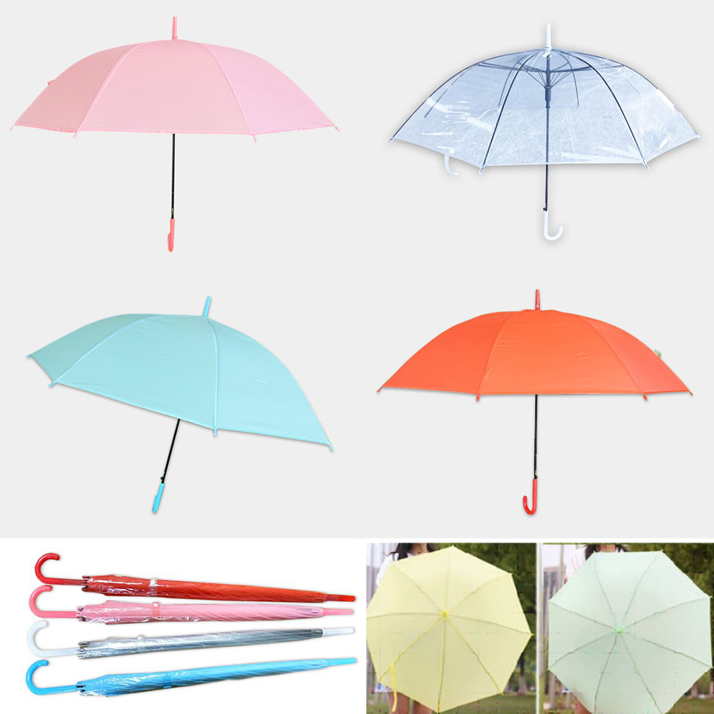 접이식 반투명 장우산 여름 장마철 심플 파스텔 가림막 - 상품 이미지