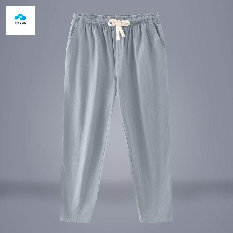 와이드 남성 마바지 린넨 루즈핏 모시바지 - 상세 이미지 2