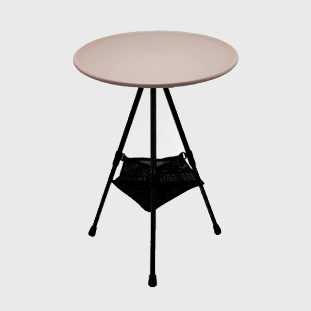 KOOLMAN(쿨맨) 원형 경량 캠핑테이블 메쉬망 세트 베이지브라운