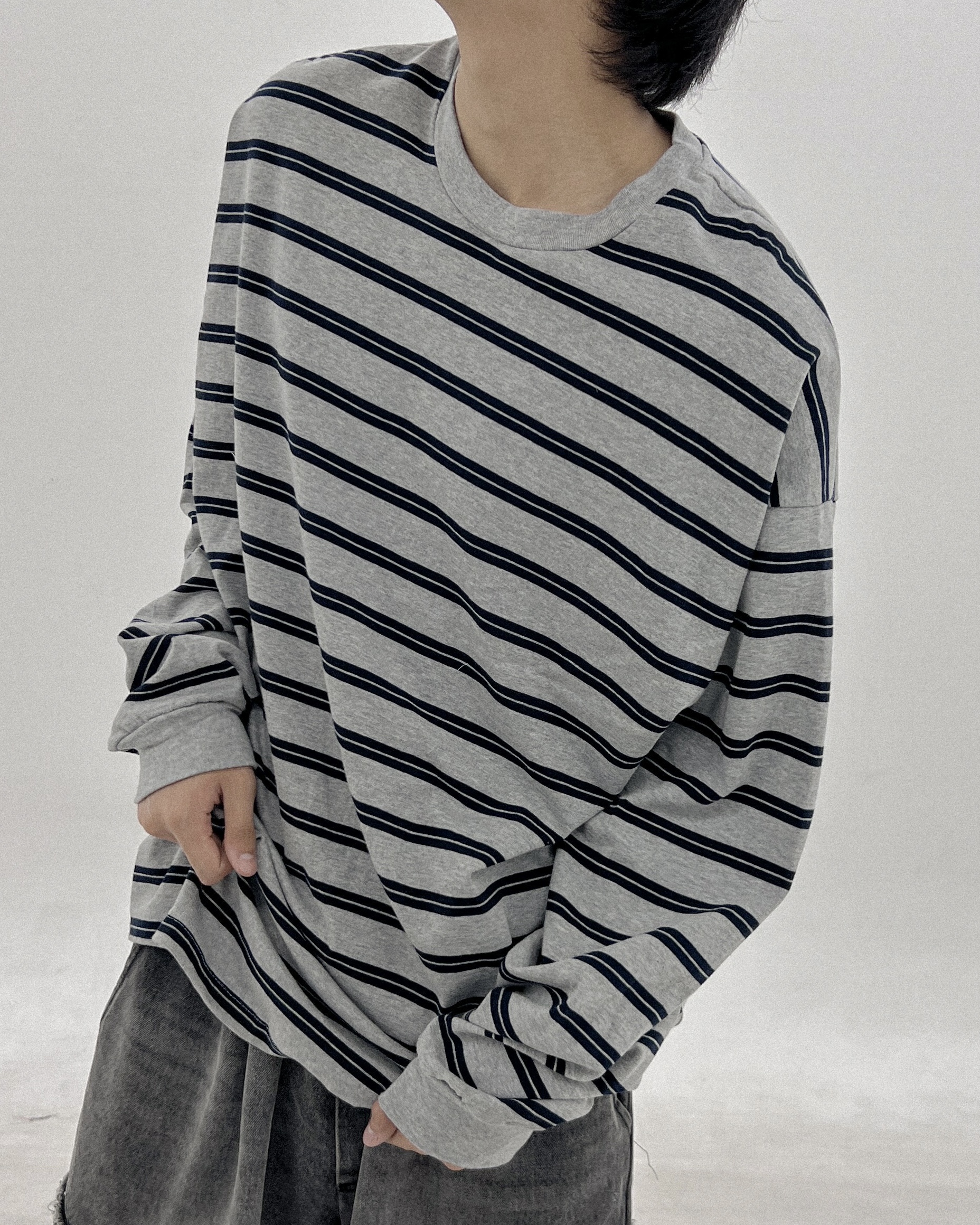 루키 스트라이프 롱슬리브 4C | 커즈바이