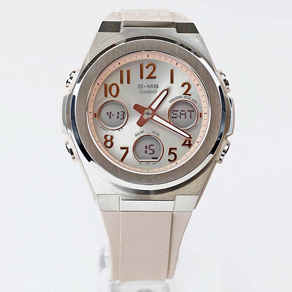 카시오 CASIO 베이비지 여성 손목 시계 MSG-W610FE-4AJF 핑크 실버 - 상세 이미지 4
