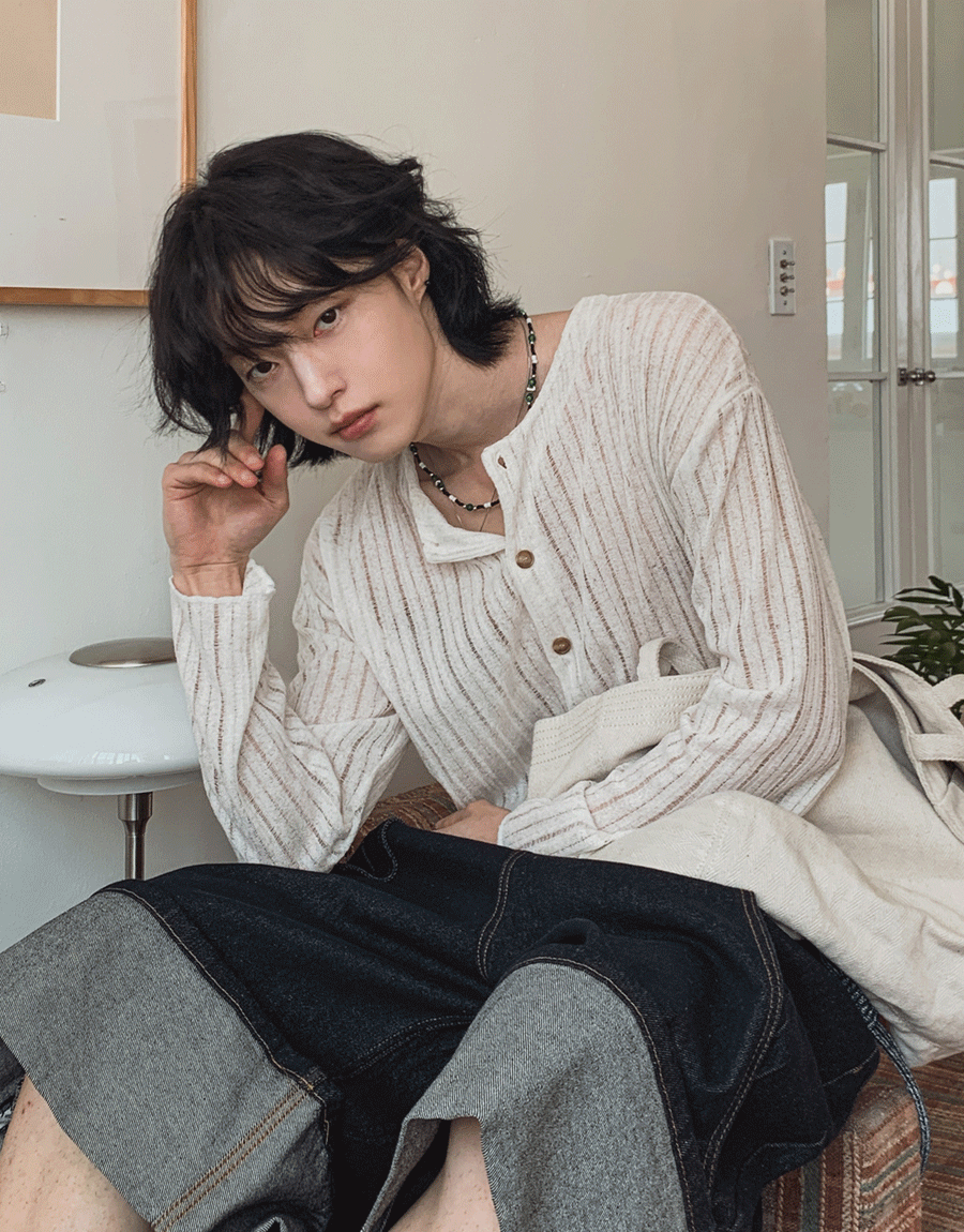 인투 썸머 시스루 린넨 가디건 (4 color) : 투플랜