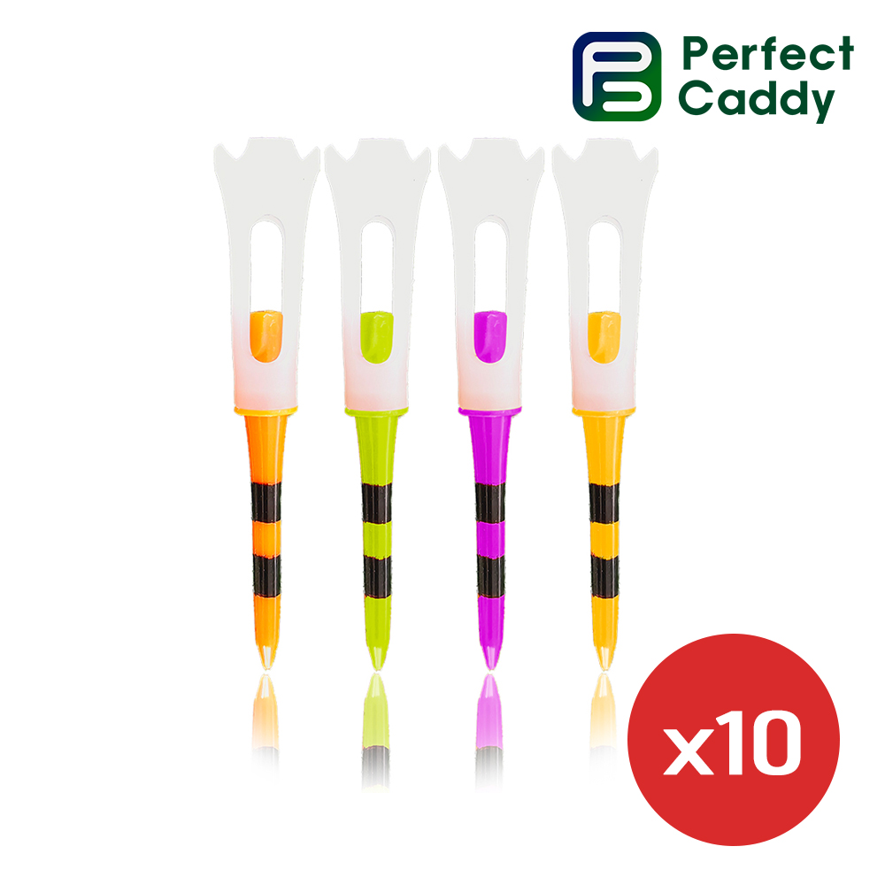 더블레이어눈금 컬러롱티83mm10개 골프티꽃이 필드캐디용품 - 상품 이미지