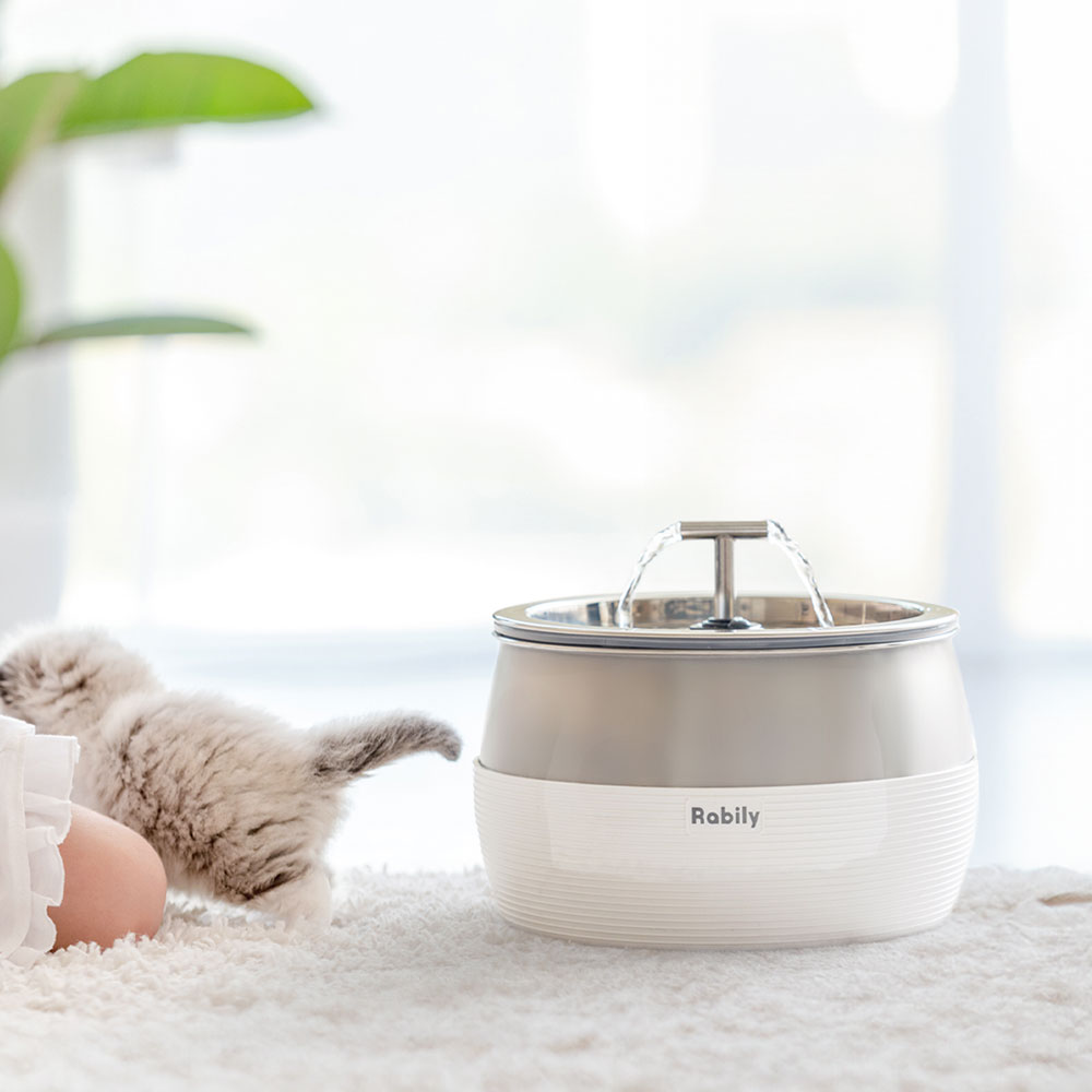 라빌리 강아지 고양이 애견 스테인리스 스마트 자동급수기 정수기 3L