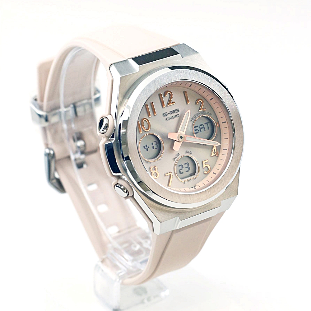 카시오 CASIO 베이비지 여성 손목 시계 MSG-W610FE-4AJF 핑크 실버 - 상세 이미지 5