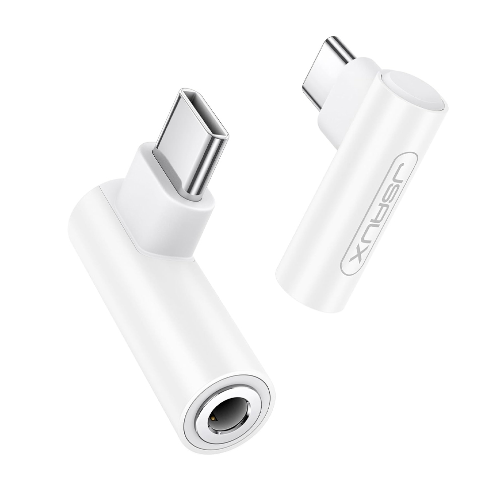 이어폰 젠더 C타입 to 3.5mm AUX 갤럭시 직각 이어폰잭 2팩 JSAUX