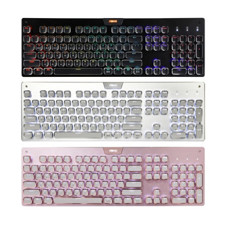 ABKO K840 사각 레트로 축교환 기계식 키보드 블랙 갈축