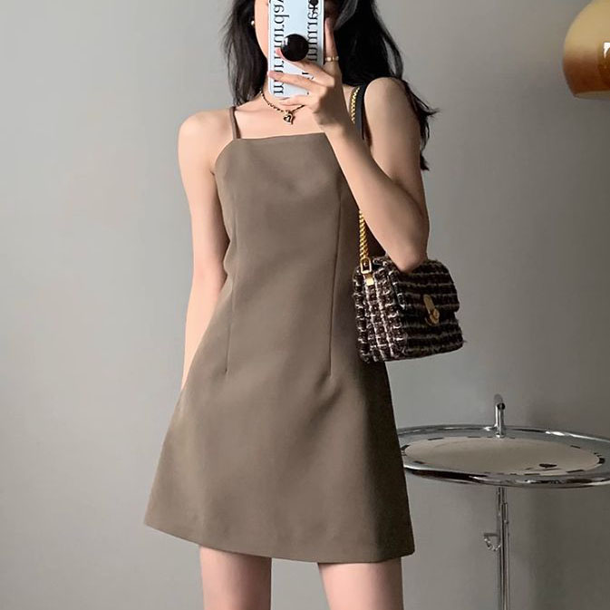 러블리해라 결혼식하객룩 미니 블랙 끈 나시원피스 이미지 8