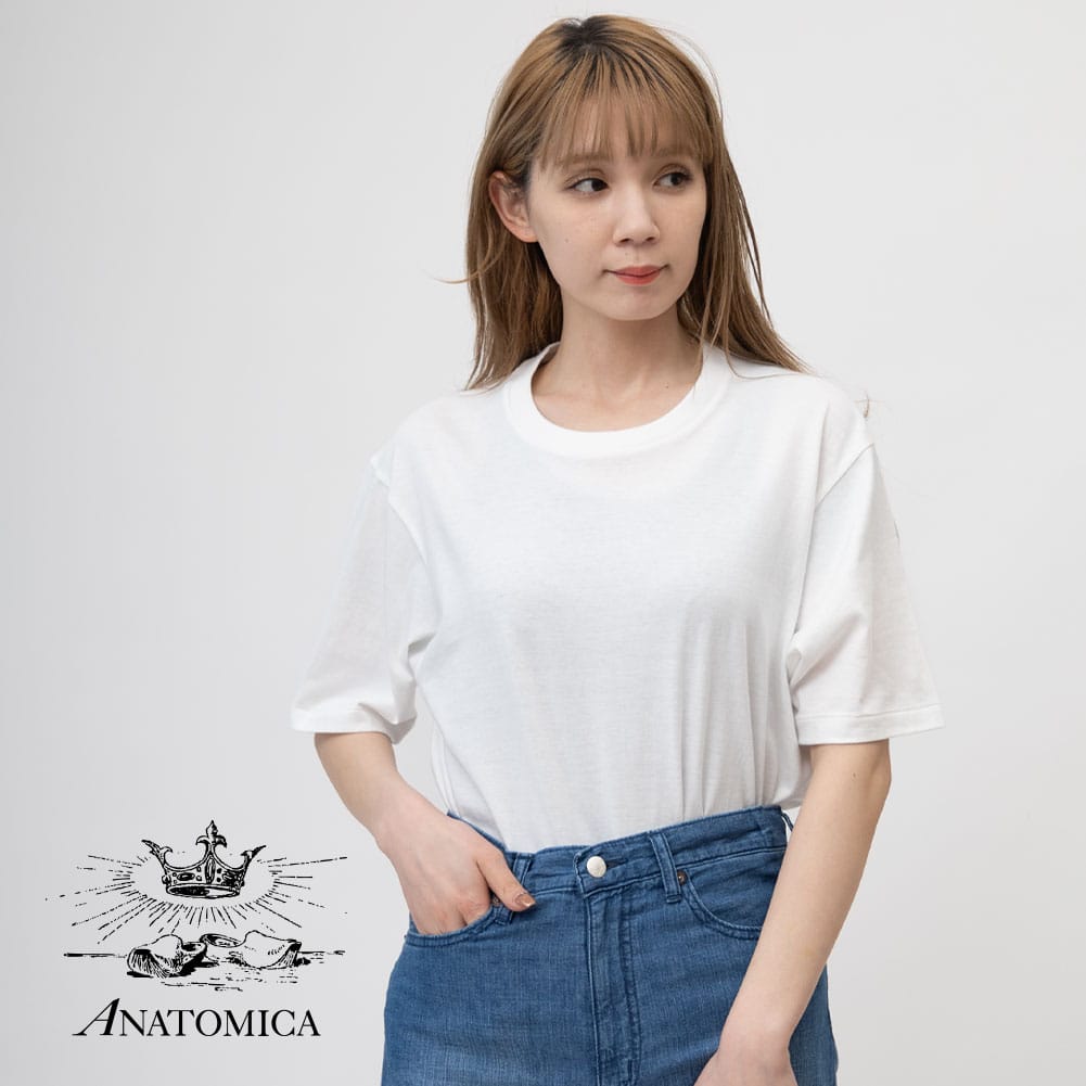 아나토미카 ANATOMICA 오가닉 남성 여성 반팔 무지 기본 티셔츠 4컬러 - 메인 이미지