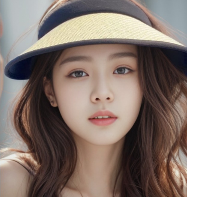 여성 라탄 썬캡 햇빛 가리는 모자 햇볕 가리개 모자