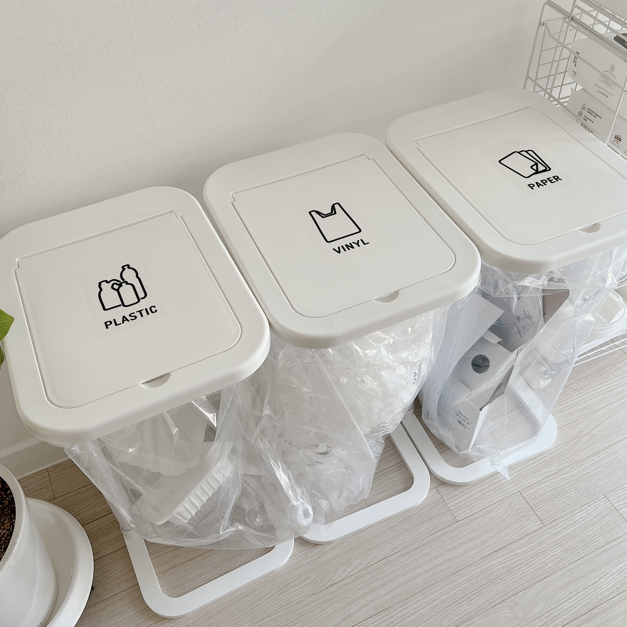 리싸이클 비닐봉투(10p) 분리수거비닐 60L 재활용 쓰레기봉투 대용량