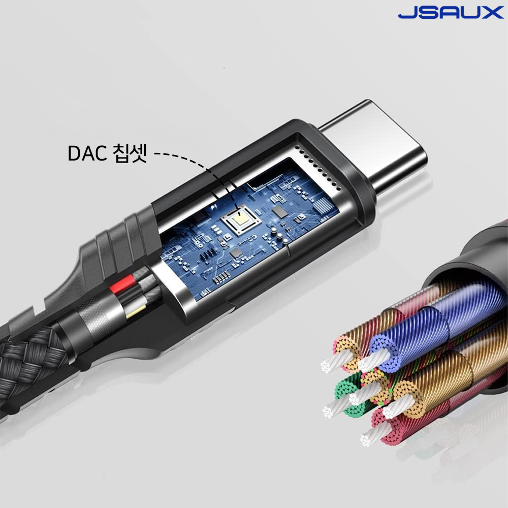 이어폰 젠더 C타입 to 3.5mm AUX 갤럭시 이어폰잭 2팩 JSAUX - 상세 이미지 3