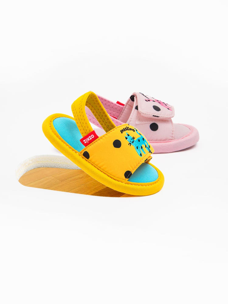 오즈키즈 유아 실내화 도트고양이