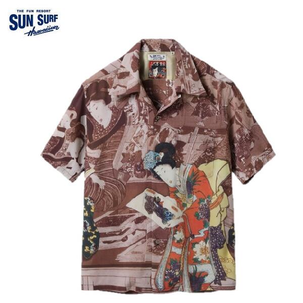 선서프 SUN SURF 우타가와 유타카쿠니 알로하 셔츠 SS39325 - 메인 이미지
