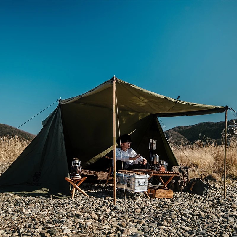 원티그리스 록쉴드 부시크래프트 캠핑 쉘터 A형텐트 2인용 코튼 TC면