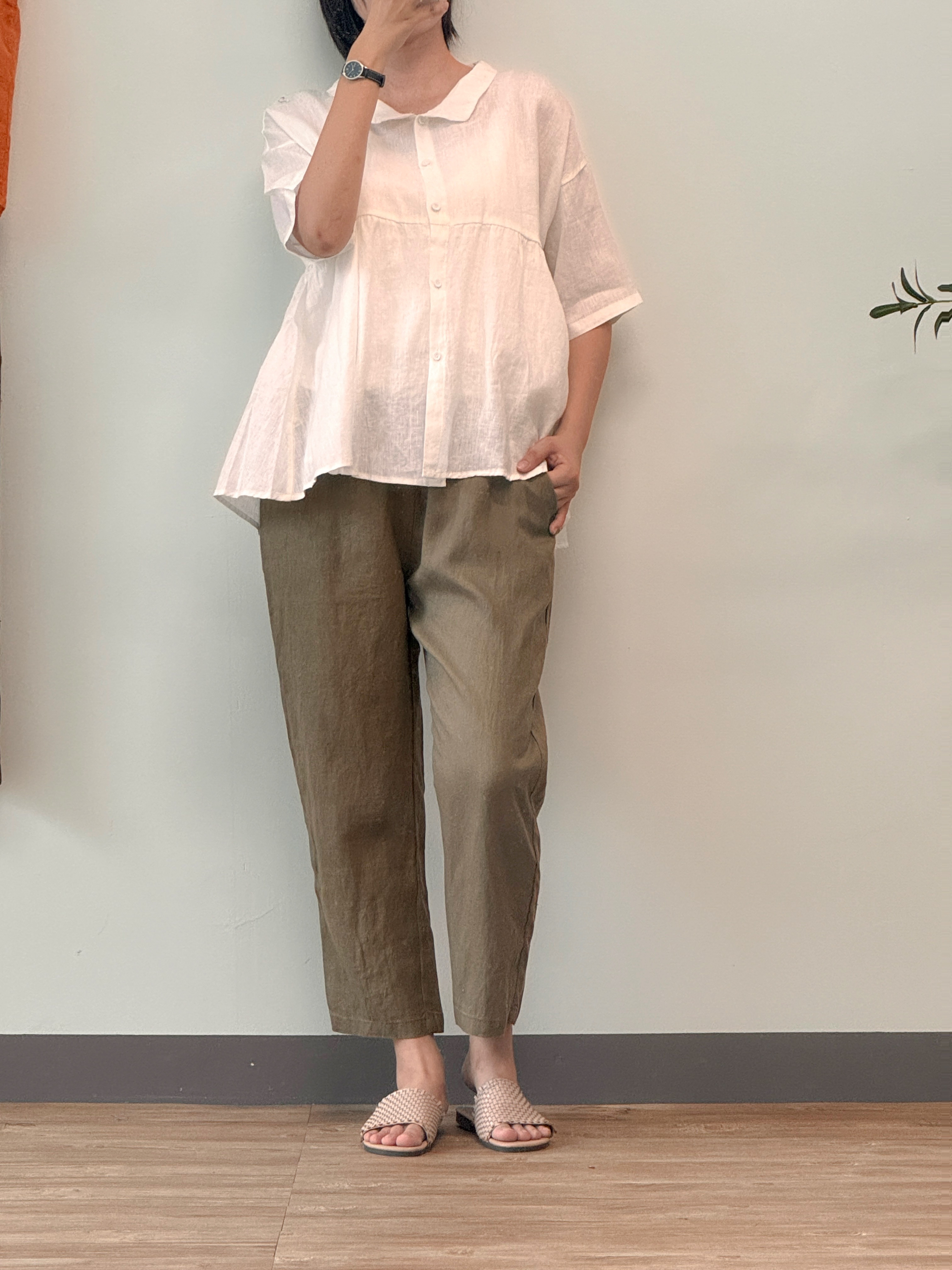 여름 린넨배기팬츠 9 color 밴딩데일리팬츠 시원한 린넨바지 - 상세 이미지 3