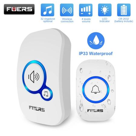 도어벨 현관 초인종 차임벨 방수 곡 홈 매장 32 무선 배터리 알람 지능형 호텔 스마트 Fuers : 킴스직구