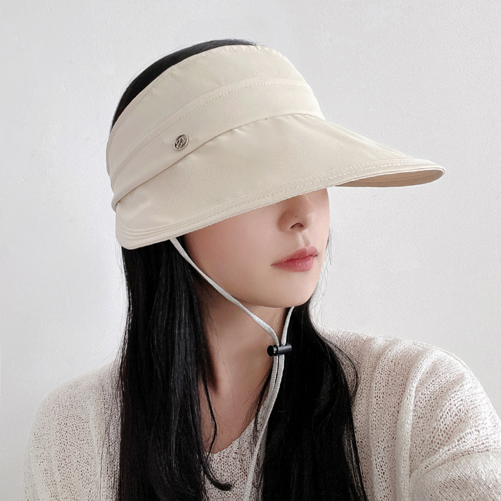 동대문모자 코튼 여성 썬캡 바이저 밴딩 햇빛차단 챙모자 - 상품 이미지