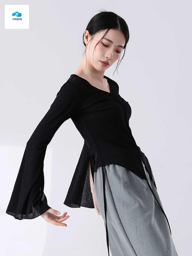 한국무용복 상의 입시복 현대무용 의상 연습복 공연 - 상품 이미지